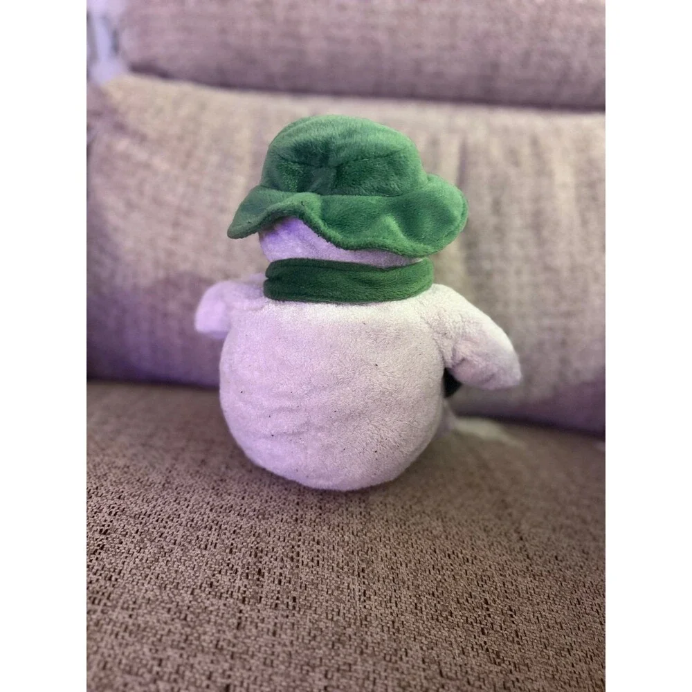 Snowman Plush Toy with Green Hat and Scarf